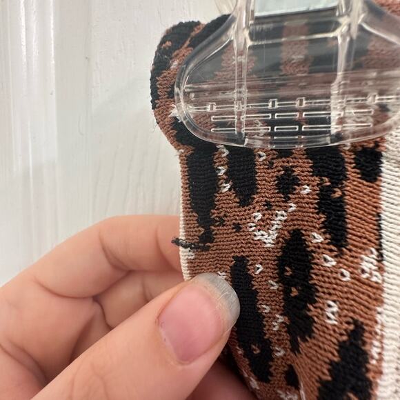 NWT Gianni Bini Leopard Print Pleated Knit Swing Skirt Cheetah Animal Print XS/S - Picture 6 of 12